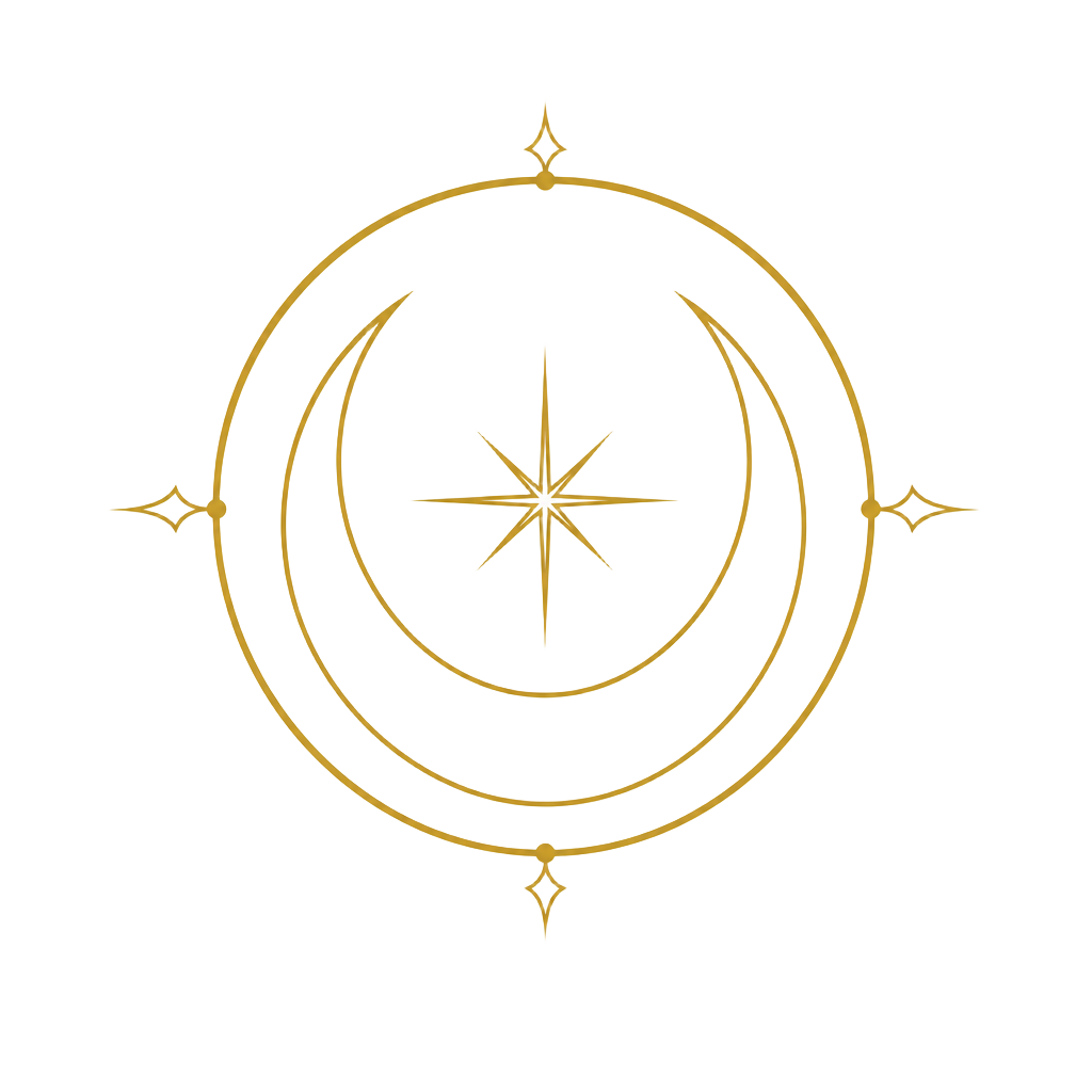 The Cosmic Oracle logo — a golden orb with crescent moon and star